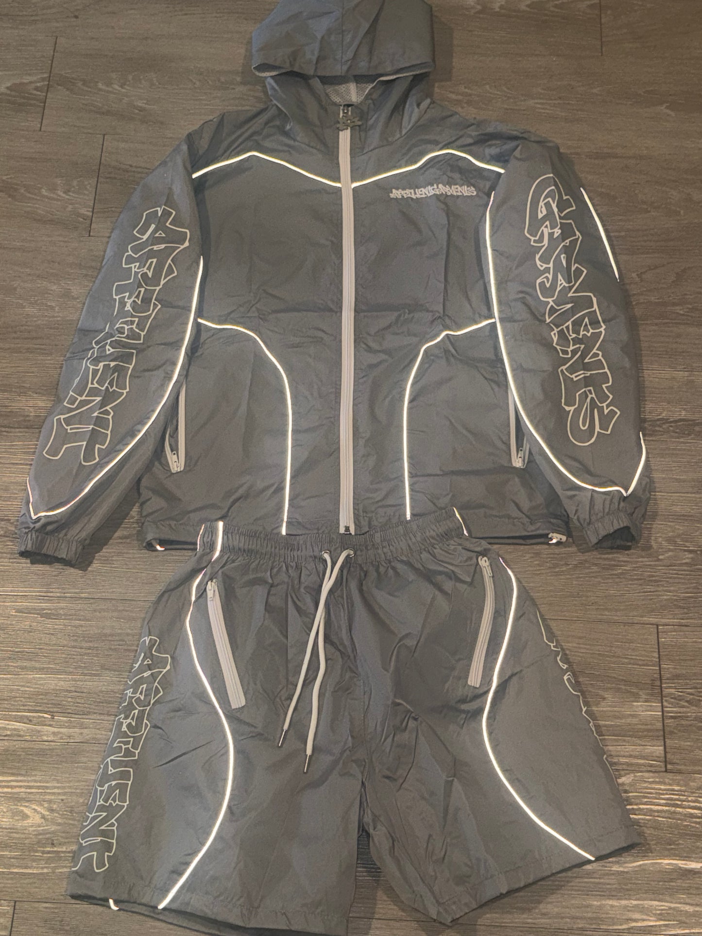 Black Windbreaker Set