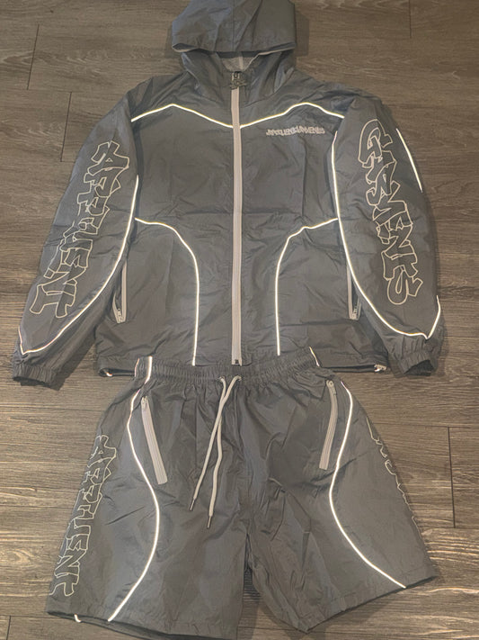 Black Windbreaker Set