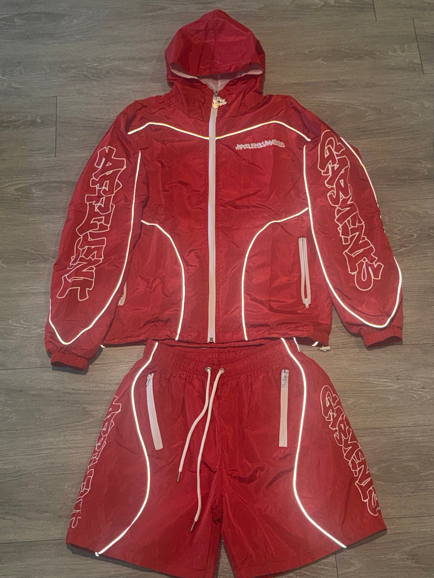 Red Windbreaker Set