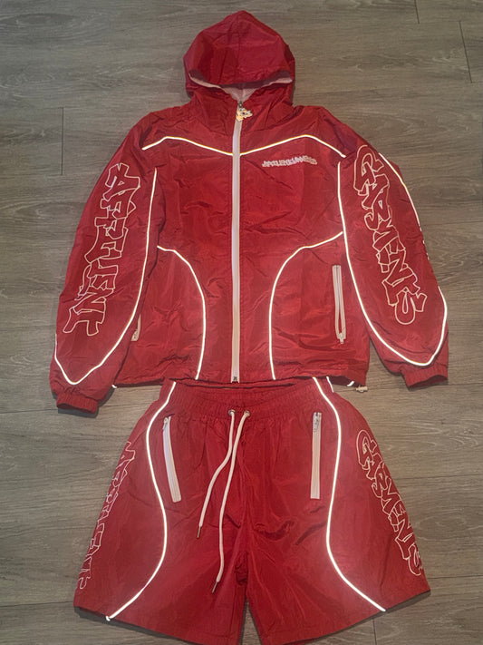 Red Windbreaker Set