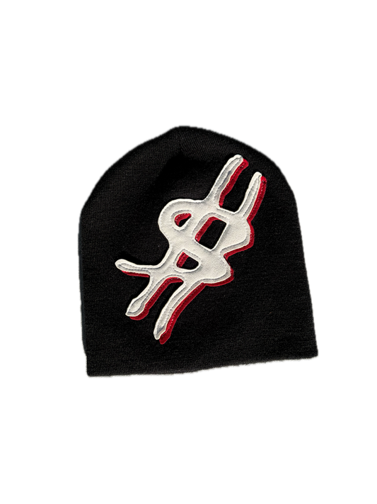 "$" Black / Red Outline Patch Beanie (Limited)